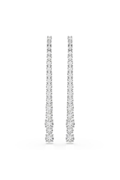 Swarovski Matrix damla küpeler, Yuvarlak kesimlerin renk geçişleri, Beyaz, Rodyum kaplama