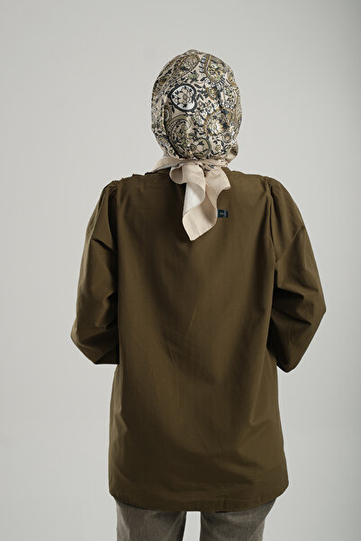 Giverny Bamboo Floral Print Khaki Scarf - Digital Print 202208 _09