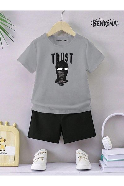 BENROMA Unisex Kids Shorts Set - Character Printed