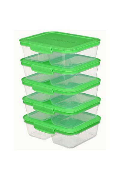 Sistema 5-Piece Freezer Safe BPA-Free Meal Prep Food Storage Container Set 870ml