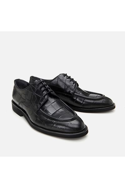 Hotiç Pantofi clasici cu model de crocodil pentru bărbați din piele naturală