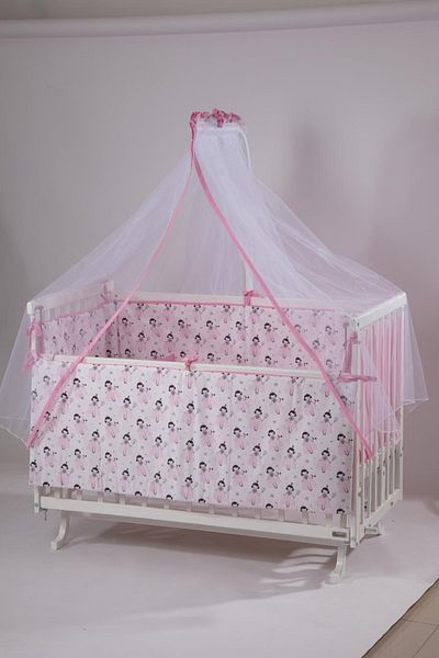 BebeK on For Baby Sleeping Set for 60X120 Crib (Including Pillow, Quilt, Side Protection and Towel)
