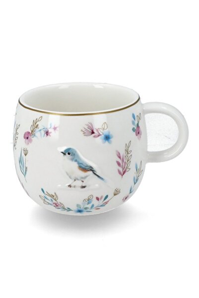 EasyLife كوب مطبوع عليه طائر ثلاثي الأبعاد من Fancy Garden بسعة 400 مل