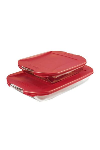 Anchor Hocking 4-Piece High Quality Rectangular Roaster with Lid