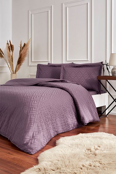 Özdilek Set cuvertură de pilota din satin jacquard cu personalitate geometrică Özdiilek
