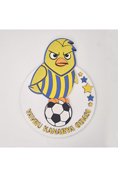 Veletto Taraftar FB Kanarya Sarı Lacivert Çocuk Bebek Yeni Doğan Kapı Duvar Dolap Süsü Hediye