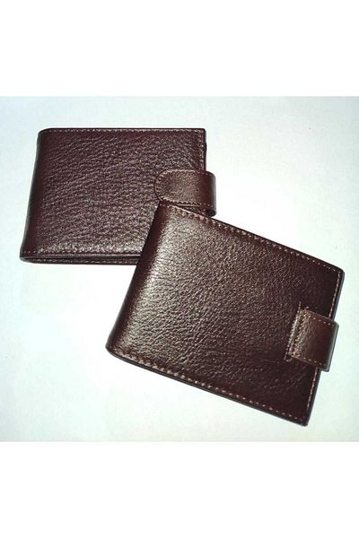 firdevsi hobi real leather horizontal snap housing 20 transparent card holder wallet