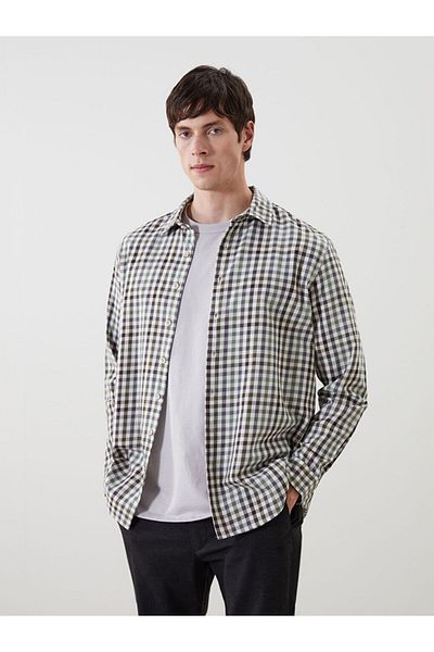 LC Waikiki Slim Fit Long Sleeve Plaid Men's Shirt