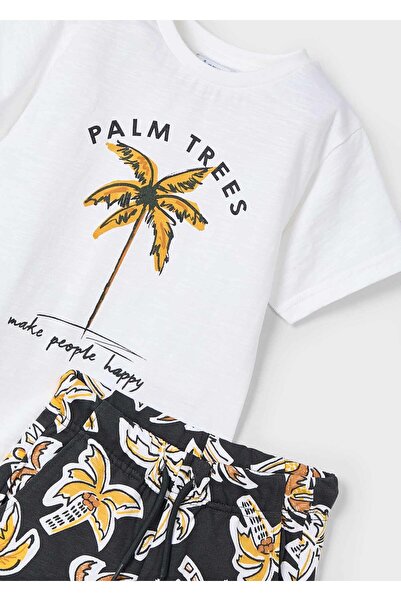 MAYORAL Set pantaloni scurți din bumbac pieptănat imprimat pentru băiat