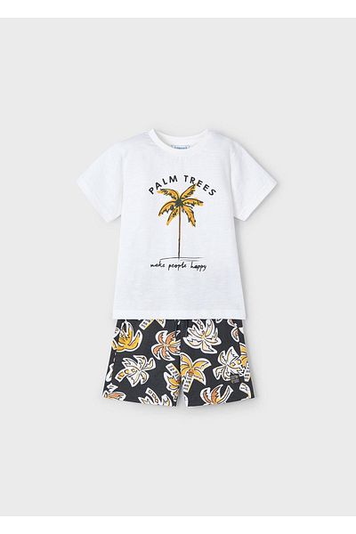 MAYORAL Boy's Printed Combed Cotton Shorts Set
