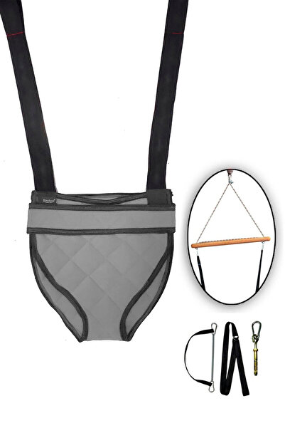 Bundeba Bella Gri Bebek Hoppala Zıp Zıp Askılı Yaylı Yürüteç Emniyet Kemerli Tavana Asılan Yaylı Zıpzıp