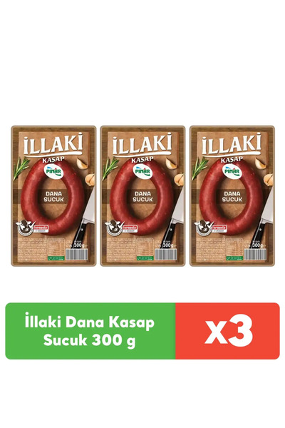 Pınar İllaki Dana Kasap Sucuk 300 G X 3 Adet