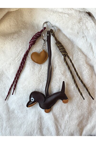 shop Çanta Aksesuarı Köpek Kalp Deri Charm