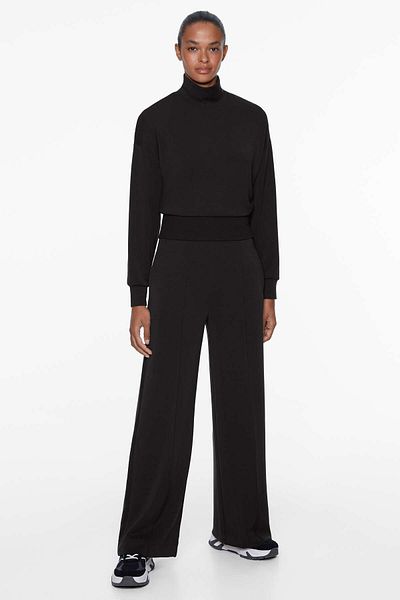 Oysho Straight-leg trousers with modal and crease
