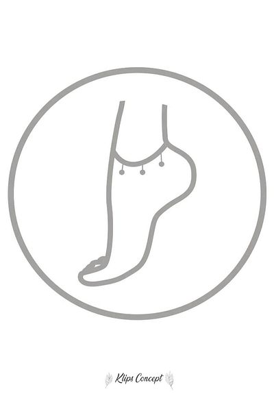 Klips Concept Double Chain Steel Mother of Pearl Object - Anklet Design