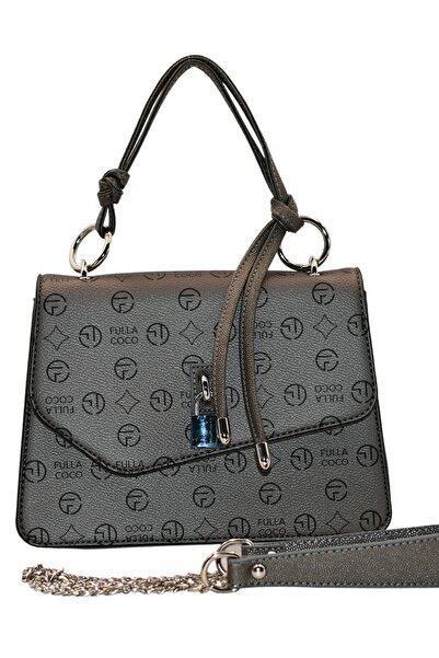 Morpelikan Women's Chain Strap Gusseted Monogram Hand Shoulder Bag