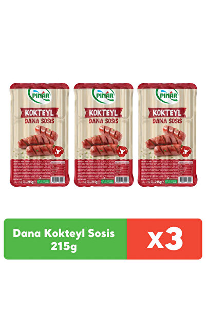 Pınar Dana Kokteyl Sosis 215g X 3 Adet