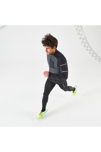 Decathlon Men's Running Vest - Black - Kiprun Run 900 Warm