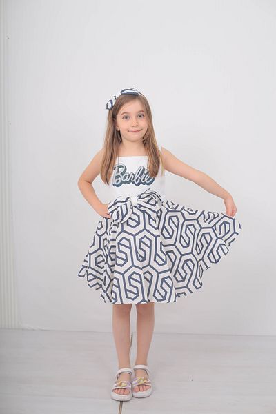 Filizdens Kids Costum Coroana cu dungi pentru ziua de nastere - Rochie speciala pentru fete
