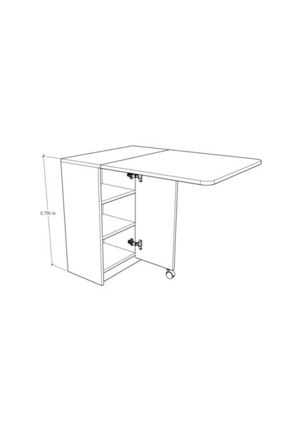 asratrend %100 MDFLAM Katlanır Mutfak Masası KM-17