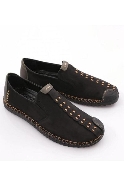 JAMES FRANCO Jf-4622 Men's Genuine Nubuck Leather Hand Saddle Stitched Casual Laceless Shoes