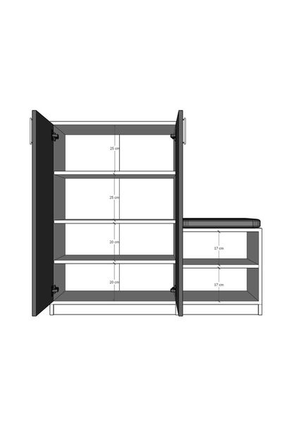 asratrend Safir Meşe Ayakkabılık A-22