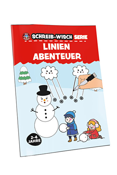 Çocuk Akademi Almanca Yaz Sil Serisi Çizgi Çalışmaları