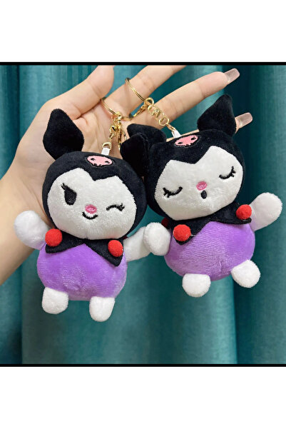 Miamantra Sanrio Kawaii Karakteri Peluş Kuromi Anahtarlık / Kuromi Çanta Süsü...