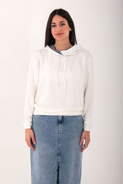 Blues Outlet SWEAT Lycra cu glugă pentru femei - ALB