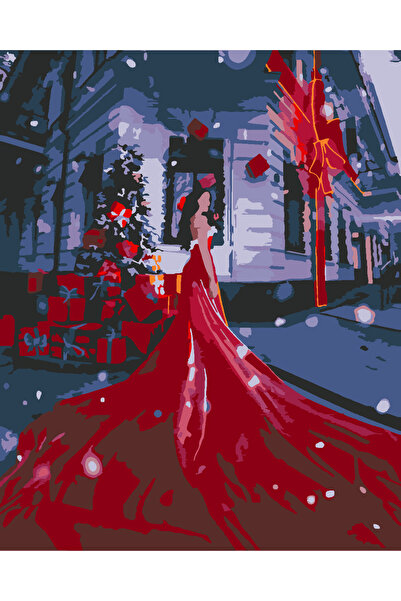 wombhobby NOEL VAKTİ Sayılarla Boyama Seti 40x50 RULO ( ÇITAYA GERDİRİLMEMİŞ ) !