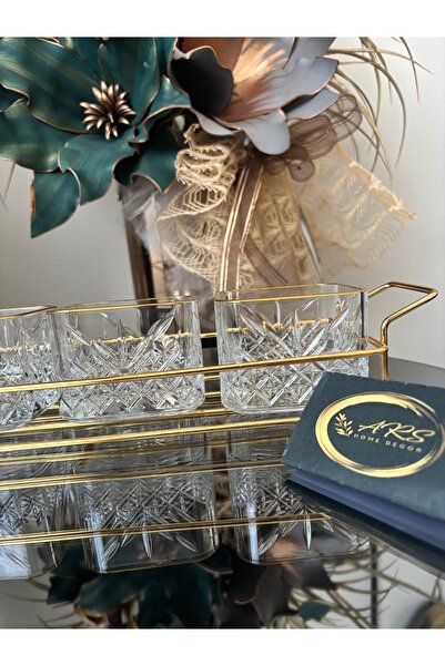 Paşabahçe ARS Paşabahçe Timeless Yaldızlı Kare Kase Metal Gold Standlı 3,lü Çerezlik,Şekerlik,Sunumluk,Tabak
