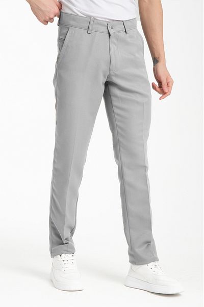 Varetta Men's Ecru Cotton Pocketed Summer Straight Linen Trousers