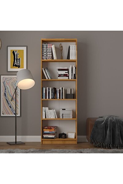 asratrend 5 Raflı (5 BÖLMELİ) Kitaplık Çalışma Odası Ofis Modern Dekoratif Ki...