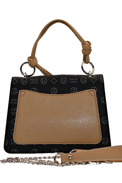 Morpelikan Women's Chain Strap Gusseted Monogram Hand Shoulder Bag