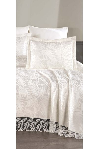 diabella Palm 3 Piece French Lace Chenille Lux Pique Set