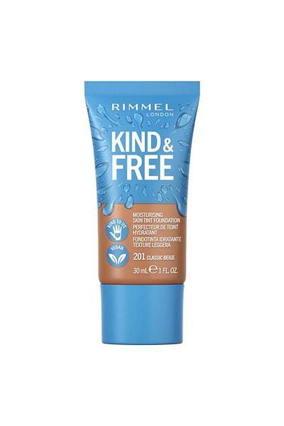 Rimmel كريم أساس مرطب للبشرة من KIND & FREE، 30 مل، درجة اللون 201 بيج كلاسيكي
