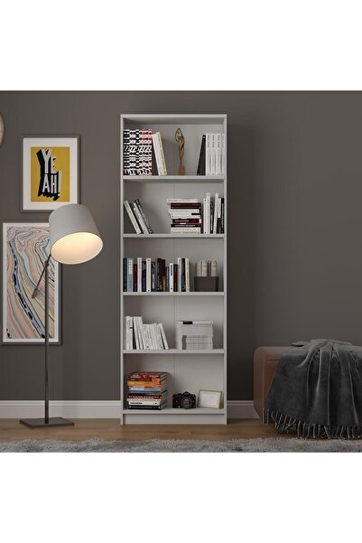 asratrend 5 Raflı (5 BÖLMELİ) Kitaplık Çalışma Odası Ofis Modern Dekoratif Ki...