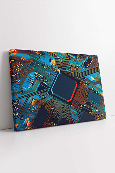 KOSS Dijital Placă de circuite electronice, procesor cu microcip, pictură dec...