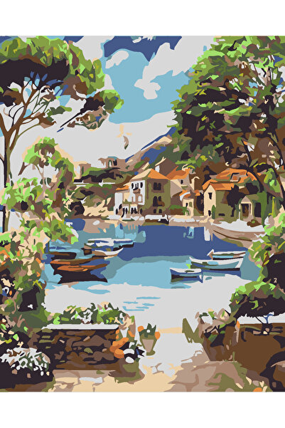 wombhobby DENİZ KENARI Sayılarla Boyama Seti 40x50 RULO ( ÇITAYA GERDİRİLMEMİ...