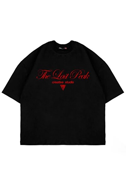 Violon The Last Peak Printed Black Oversize Unisex Tshirt