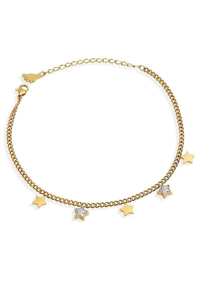 Klips Concept Çelik Yıldız Dizi Zincir Halhal