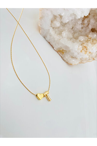 ESNEVA قلادة على شكل قلب حرف T اسم الرسالة الأولية قلادة رائعة بتصميم نحيف