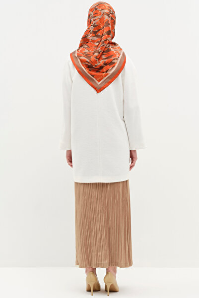 Tuğba Piliseli Beli Lastikli  Etek - Camel