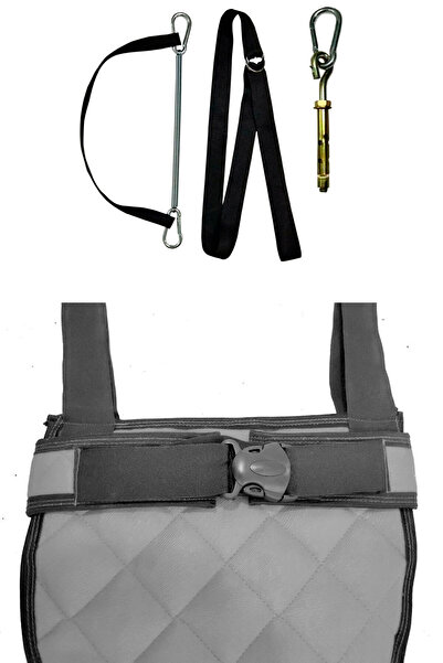 Bundeba Bella Gri Bebek Hoppala Zıp Zıp Askılı Yaylı Yürüteç Emniyet Kemerli Tavana Asılan Yaylı Zıpzıp