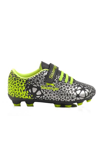 Slazenger Crystal F - Crampoane pentru copii negru-verde cu velcro