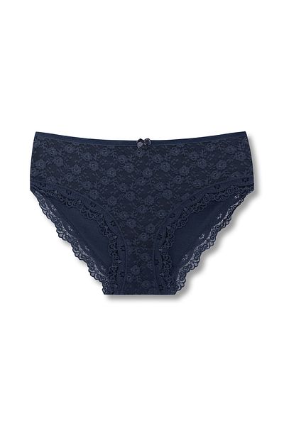 HNX 4 Pack Cotton Lace Front High Waist Plus Size Women's Panties