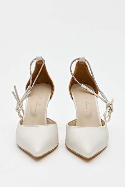 Hayati Arman Women's Stone Detailed Top Tie Evening Dress Shoes Sedef