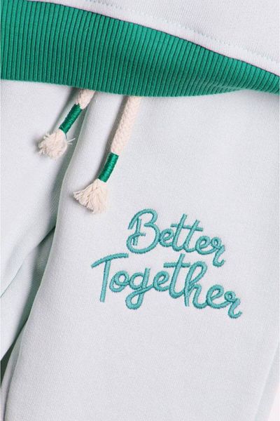 Prime Butik Green Slogan Unisex Kids Set of 2