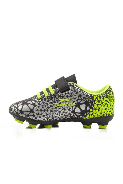 Slazenger Crystal F - Crampoane pentru copii negru-verde cu velcro