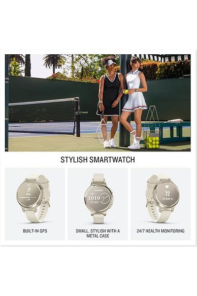 Garmin LILY 2 ACTIVE LUNAR GOLD WITH BONE SILICONE BAND